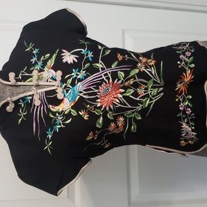 Embroidered Qui-Po top